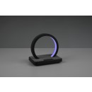 Trio R52081132 LED Tischlampe mit Beat-Lautsprecher 1x1w | SMD | 20lm | 3000k | RGB - 3-Phasen-Touch-Dimmer, USB, Bluetooth, wiederaufladbar, matt schwarz