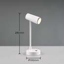 Trio R52661101 LED Tischlampe Lenny | 2,5W integrierte LED-Quelle | 230 lm | 3000+4000+6000K