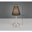 Trio R53621102 LED Tischlampe KENNY | 2W integrierte LED-Quelle | 140lm | 3000K | mit Schalter | Dimmer