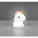 Trio TR53931101 LED Tischlampe GOLDY  | 1W integrierte LED-Quelle | 1x40lm | 3000K | rgb - farbig | mit Schalter | weiß