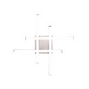 Trio R62474407 LED-Deckenleuchte Route 4x5W | 2400lm | 4000K - mattes Nickel