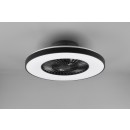 Trio R62672132 LED-Deckenleuchte mit Ventilator Halmstad 1x40w | 3000lm | 3000 - 6500K - separate Switches, Fernbedienung, dimmbar, 3 Geschwindigkeiten, Timer, Nachtmodus, schwarz
