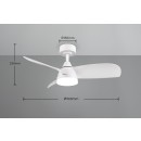 Trio R62732131 LED Ventilator mit Licht HELSINKI | 20W integrierte LED-Quelle | 2500lm | 2700-6000K | mit Schalter | Ventilator | Fernbedienung