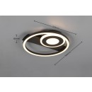 Trio TR63671132 LED Deckenleuchte HORUS  | 22W integrierte LED-Quelle | 1x2500lm | 3000K | schwarz