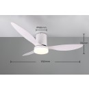 Trio R64202131 LED Ventilator mit Licht GOTEBORG | 20W integrierte LED-Quelle | 2500lm | 2700-6000K | mit Schalter | Ventilator | Fernbedienung