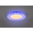 Trio R65071201 LED-Deckenleuchte Sunflower 1x13w + 15w | 1400lm | 2700-5500K | RGB - dimmbare, Speicherfunktion, Fernbedienung, Nachtmodus, weiß