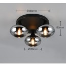 Trio TR66643054 Deckenleuchte DIVINA | 10W E14 | rauchfarben