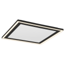 Trio R67214332 LED-Deckenleuchte Carus 1x20W+9W | 3100lm+1400lm | 3000K - separate Schalter, schwarz