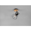 Trio R80611032 Wand- oder Spotleuchte Jaipur 1x60w | E27 - Holz, schwarz
