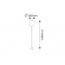 Rabalux 2539 Monica Textil-Stehlampe E27 60W grau / chrom