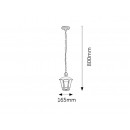 Rabalux 8128 Sorrento Außenhängelampe LED 8W = 500L 3000K