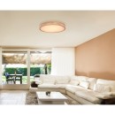 Globo 41745-48 LED-Deckenleuchte Rainer 1x48W | 3100lm | 3000-6000K - Memoryfunktion, Nachtmodus, dimmbar, Fernbedienung, Holzimitat, weiß
