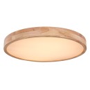 Globo 41745-48 LED-Deckenleuchte Rainer 1x48W | 3100lm | 3000-6000K - Memoryfunktion, Nachtmodus, dimmbar, Fernbedienung, Holzimitat, weiß