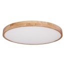 Globo 41745-60 LED-Deckenleuchte Rainer 1x60W | 2600lm | 3000-6000K - Memoryfunktion, Nachtmodus, dimmbar, Fernbedienung, Holzimitat, weiß
