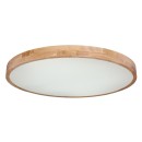 Globo 41745-60 LED-Deckenleuchte Rainer 1x60W | 2600lm | 3000-6000K - Memoryfunktion, Nachtmodus, dimmbar, Fernbedienung, Holzimitat, weiß
