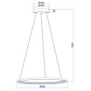 Globo 67192-29B LED-Deckenpendelleuchte Ralph 1x29W | 1250lm | 3000K - höhenverstellbar, schwarz, opal