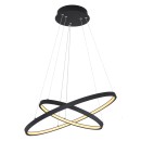 Globo 67192-42B LED Pendelleuchte Ralph 1x42W | 1500lm | 3000K - dimmbar, Memoryfunktion, schwarz, opal