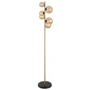 Globo 56135-6S LED Stehleuchte Riha 6x3W | G9 | 480lm | 3000K - Schwarz, Messing, Bernstein