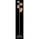 Globo 56135-6S LED Stehleuchte Riha 6x3W | G9 | 480lm | 3000K - Schwarz, Messing, Bernstein