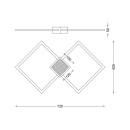 Zuma Line 003064-026805 LED Deckenleuchte HEX integrierte LED-Quelle