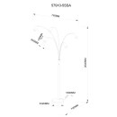 Globo 57910-5SSA Stehlampe ROBBY  GU10 | mit Schalter