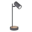 Globo 57910TG Tischleuchte Robby 1x5W | GU10 - schwarz, Holz
