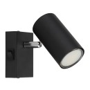 Globo 57911-1B Wandleuchte Robby 1x25W | GU10 - Schalter am Körper, schwarz