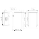 Globo 57911-1B Wandleuchte Robby 1x25W | GU10 - Schalter am Körper, schwarz