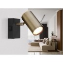 Globo 57911-1M Wandleuchte Robby 1x25W | GU10 - Schalter am Körper, schwarz, Messing