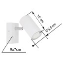 Globo 57911-1W Wandleuchte Robby 1x25W | GU10 - Schalter am Körper, weiß