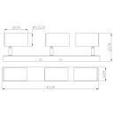 Globo 57911-3G Deckenleuchte Robby 3x35W | GU10 - schwarz, Holz