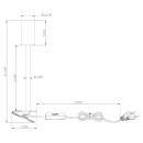 Globo 57911K Tischleuchte mit Clip Robby 1x25W | GU10 - Kabelschalter, flexibler Arm, Nickel, schwarz