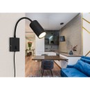 Globo 57911WB Wandleuchte Robby 1x25W | GU10 - Schalter am Körper, flexibler Arm, schwarz