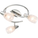 Globo 54985-3 Deckenleuchte Roy 3x40W | E14 - satiniertes Glas, chrom