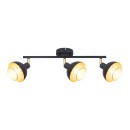 Italux SPL-27357-3-BK-GD Spot-Deckenleuchte Savio | 3x40W E27