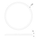 Globo 41562-24B LED Deckenleuchte Sapana 1x18W | 1600lm | 3000 K | IP44 - Schaltdimmer, Memoryfunktion, schwarz, opal