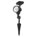 Globo 33026 LED Wandleuchte oder Erspießleuchte Solar 3x0,06W | IP44 - schwarz