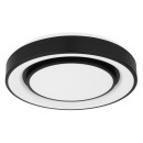 Globo 41368-24 LED Deckenleuchte Sully 1x24W | 800lm | 3000-6500K | RGB - dimmbar, Fernbedienung, Regenbogeneffekt, Nachtmodus, Memoryfunktion, schwarz, opal