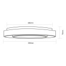 Globo 41368-24 LED Deckenleuchte Sully 1x24W | 800lm | 3000-6500K | RGB - dimmbar, Fernbedienung, Regenbogeneffekt, Nachtmodus, Memoryfunktion, schwarz, opal