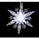 Lichtvorhänge mit Schneeflocken