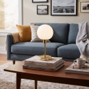 Italux TB-92039-GD LED Tischlampe Cave | 4.8W integrierte LED-Quelle | 495lm | 3000K | mit Schalter | gold | opal