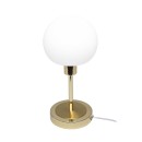 Italux 5906630853298 LED Tischlampe Cave | 4.8W integrierte LED-Quelle | 495lm | 3000K | mit Schalter | gold | opal