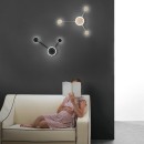 Luce Ambiente Design ETERE-PL2 NER LED Deckenleuchte ETERE | 10W integrierte LED-Quelle | schwarz