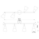 Globo 54919-4 Decken- und Spotleuchte Tadeus 4x40W | E14