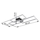 Globo 67247-58 LED Deckenleuchte Tiny1x58W | 4300lm | 2700-6000K- Fernbedienung, dimmbar, Memoryfunktion, Nachtmodus, schwarz, opal