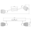 Globo 541010-2 Decken- oder Wand- und Spotleuchte 2x40W | E14 - opal, satiniertes Glas