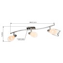 Globo 541010-3 Decken- oder Wand- und Spotleuchte 3x40W | E14 - opal, satiniertes Glas