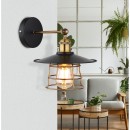 Globo 15086BW Wandleuchte Viejo 1x60W | E27 - Schwarz, Messing, Gold