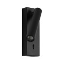 Italux WL-21017-BL LED Spot-Wandleuchte Cali | 2.5W integrierte LED-Quelle | 3000K | mit Schalter | schwarz