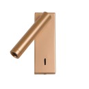 Italux 5906630853793 LED Spot-Wandleuchte Cali | 2.5W integrierte LED-Quelle | 3000K | mit Schalter | gold